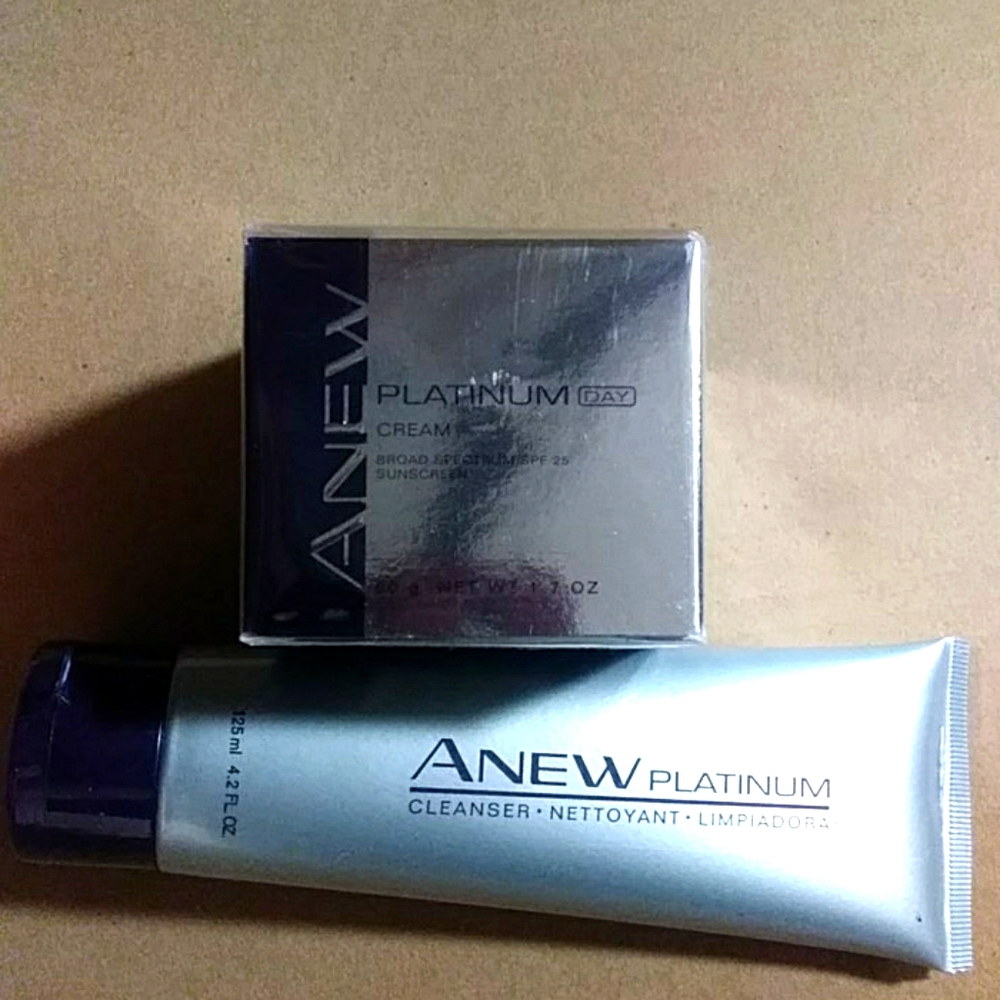 Avon Anew Platinum Day Cream & Cleanser New